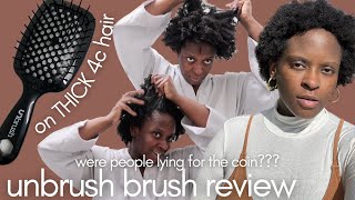 unbrush hair brush HONEST review on 4C HAIR [upl. by Seve]