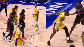 LEBRON GOES AT ISAIAH STEWART amp GETS CALLED FOR A TECH FOUL AFTER INCIDENT [upl. by Murtagh]