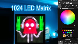 1024 LED Matrix 32x32 DIY Install WLED on an ESP32 Board Control Addressable LEDs No Soldering [upl. by Vic]