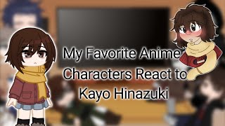 My Favorite Anime Characters React to Kayo Hinazuki • 110 • Erased • Gacha Club [upl. by Rednal]