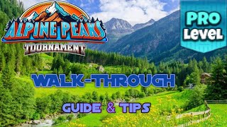 GOLF CLASH  ALPINE PEAKS TOURNAMENT  PRO WALK THROUGH GRUNBERG SLOPES COURSES⛳️ [upl. by Handler]