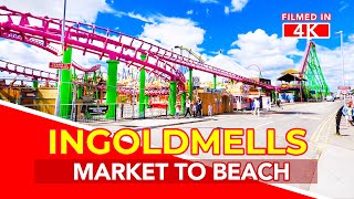 INGOLDMELLS  Ingoldmells Market Fantasy Island to the beach to see whats open in Ingoldmells [upl. by Mercer]