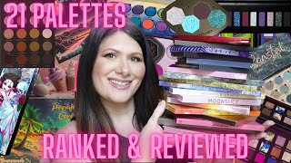 21 EYESHADOW PALETTES RANKED AND REVIEWED [upl. by Corri]