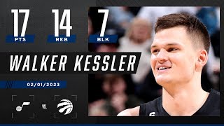 Walker Kessler BLOCK PARTY vs Raptors  NBA on ESPN [upl. by Ahcila925]