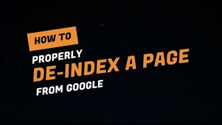 How To Deindex A Page In Google [upl. by Ynetruoc504]