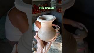 Comos fun process of making clay vases by hand shorts process making clay hand [upl. by Bertina]