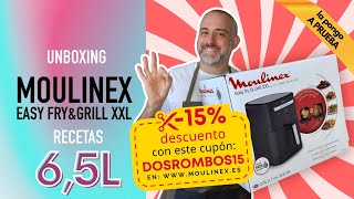 🔥Pruebo la Freidora de Aire MOULINEX Easy Fry amp Grill XXL  UNBOXING con RECETAS [upl. by Elbas616]