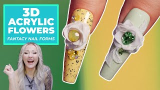 3D Flowers to go Fantasy Nail Forms [upl. by Nylacaj]