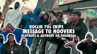 Rollin 70 Crips Message To Hoovers Playboys amp Anybody On Figueroa trending losangeles vlog [upl. by Allecsirp715]