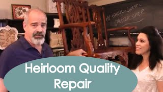 Become A Pro At Fixing Broken Wood Chair Parts Watch A Master Woodworker In Action part 1 [upl. by Nollaf]