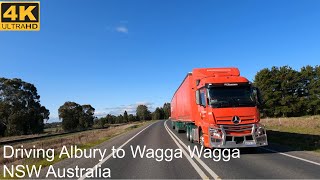 Driving Albury to Wagga Wagga  NSW Australia  4K UHD [upl. by Adnahcir]