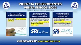 Vigencia comprobantes físicos facturas 2022 [upl. by Mar868]