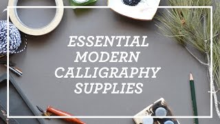 Essential Modern Calligraphy SUPPLIES  Paper ink nibs amp suppliers [upl. by Neelhsa98]