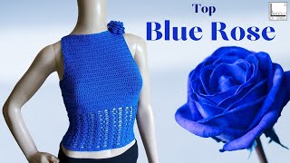 TUTORIAL top alluncinetto BLUE ROSE [upl. by Hagerman]