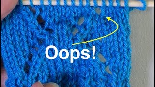 Fixing Yarn Over Mistakes  Technique Tuesday [upl. by Wileen767]