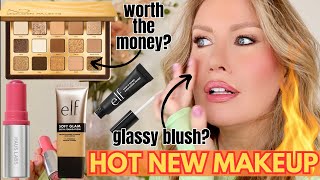 TESTING THE HOTTEST NEW MAKEUP RELEASES 🔥 Natasha Denona Haus Labs Elf amp More [upl. by Eeldarb]