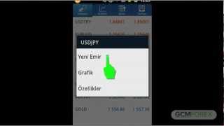 GCM MT4 Android Trader  2Ders Emir Girme İşlemleri [upl. by Henke405]