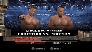 WWE SmackDown VS Raw 2006 PCSX2  Christian VS Snitsky 4K [upl. by Lilyan]