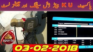 PaksatKU Band Dish Setting amp Channels List 03022018 [upl. by Gora697]