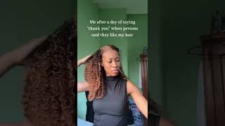 Lets get into how easy and quick this Vpart wig is vpartwig naturalhair browncolor [upl. by Dnomad]