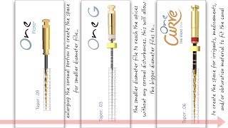 Endodontic instrumentation Root canal preparation One G One Flare One Curve Micromega [upl. by Erreipnaej]