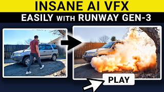 Create Ai VFX Visual Effects  With Runway Gen3  Full Tutorial [upl. by Aenel]