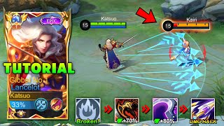 TUTORIAL LANCELOT NEW ATTACK DAMAGE BUILD AND EMBLEM 2024 LANCELOT BEST BUILD FOR RANK GAME [upl. by Arymahs]