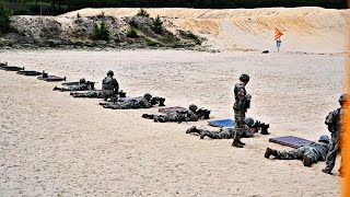 US Army Soldiers From The 154th QM CO Shown Here On Range 27B [upl. by Hunt731]