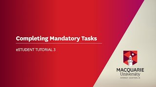 eStudent Tutorial 03  Completing Mandatory Tasks [upl. by Christmann]