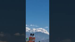 Beautiful view himalayas view annapurnarange machhapuchhrepokharanepalvisitpokharavisitnepal [upl. by Fanchon]