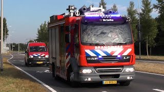 Brandweer Brielle met hoge spoed naar brand in Oostvoorne [upl. by Anoy]