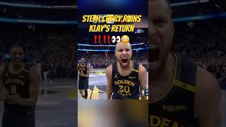 Steph Ruins Klays Return ‼️😳👀 stephencurry nbaedits klaythompson nba nbahighlights warriors [upl. by Nolra797]