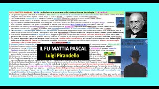 ✅ IL FU MATTIA PASCAL  Riassunto trama x capitoli [upl. by Alwin]