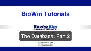 BioWin Database  Part 2 [upl. by Birch]