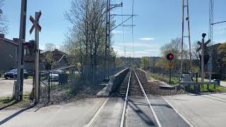 Järnvägsövergång Näsby Allé  Swedish railroad crossing [upl. by Mirilla437]