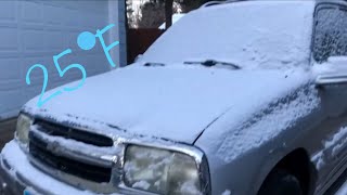 25 degrees Fahrenheit cold start on the 01 chevy tracker [upl. by Worthy]