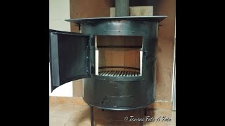 Como hacer Estufa de Leña con un Bidón  Homemade wood stove [upl. by Lesly217]