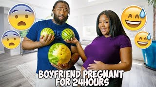 BOYFRIEND TRIES TO BE PREGNANT FOR 24 HOURS [upl. by Salisbarry]