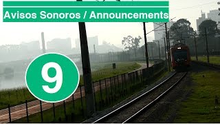 Avisos Sonoros Linha 9  Esmeralda  L9  Emerald Announcements [upl. by Jacoby]