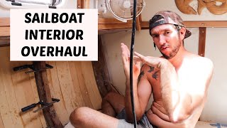 Renovating our 25 year Old Boat interior  Sailboat Refit 2 Ep 210 [upl. by Frodi247]