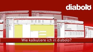 6 Handwerkersoftware diabolo  Kalkulation [upl. by Kcirdes118]