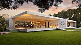 Impressive Modernist GlassWalled Luxury Residence in Montecito CA USA by Steve Hermann [upl. by Emlynne]