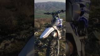 wr450f 2004 Exhaust Sound Akrapovic [upl. by Annayek]