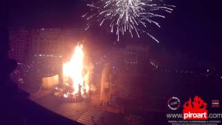 VIDEO Cremà Falla Ayuntamiento Fallas 2016 Europlá piroeuropla festesdeVLC [upl. by Ynor]