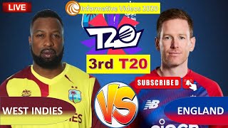 🔴 LIVE  West Indies vs England  3rd T20  England vs West Indies  T20 3rd  WI vs Eng T20 [upl. by Ahsilrak]