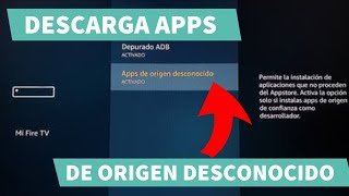 Cómo Instalar apps Desconocidas  opciones de desarrollador en fire tv stick 2024 [upl. by Ettenan]