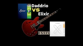 Gibson ES335 Elixir VS Daddario琴弦对比 野生菌吉他研究所 [upl. by Gradey]