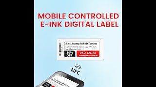 eink digital label with NFC mobile controlled digital label electronic shelf label with NFC [upl. by Miles]