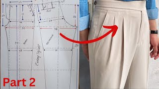 How To Perfectly Cut And Sew Pleated Trouser For Beginners Part 2 [upl. by Ula]