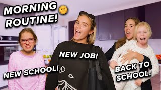 Back to School MORNING ROUTINE Kaci’s New Job [upl. by Annayek]